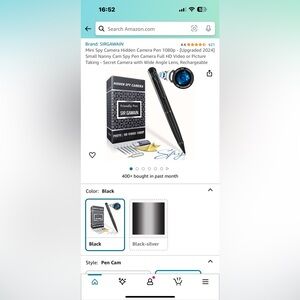 Mini Spy Camera Hidden Camera Pen 1080p -Small Nanny Cam Spy Pen Camera